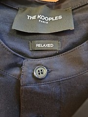 NWT The Kooples Size XS Men’s Relaxed Fit Cotton Polo T Shirt in Navy Blue New