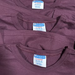 VINTAGE XL Champion Maroon Plum Heavy Weight Cotton TShirt EXTRA LARGE Lot Of 4