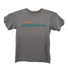 Nike Mens Miami Dolphins T-Shirt Size Small Gray Short Sleeve Football
