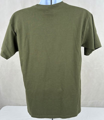 Hurley Mens M Olive Green Graphic T Shirt Yellow Logo Crew Neck Short Sleeve