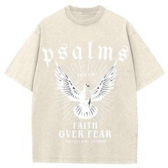 100% Cotton Oversized T-Shirt, Psalms Dove Vintage Streetwear Unisex Tee