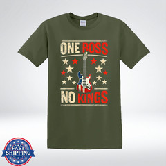 Rock Guitar Shirt One Boss No Kings Music Lover T-Shirt