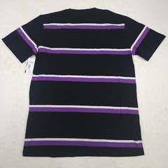 Neff Sorenson Black Purple Striped Short Sleeve T-Shirt Men’s Size S, M, L, XL