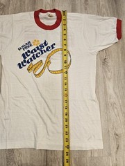 Vintage 80s Graphic Print ‘Waist Watcher’ T-shirts, Size M (38-40)