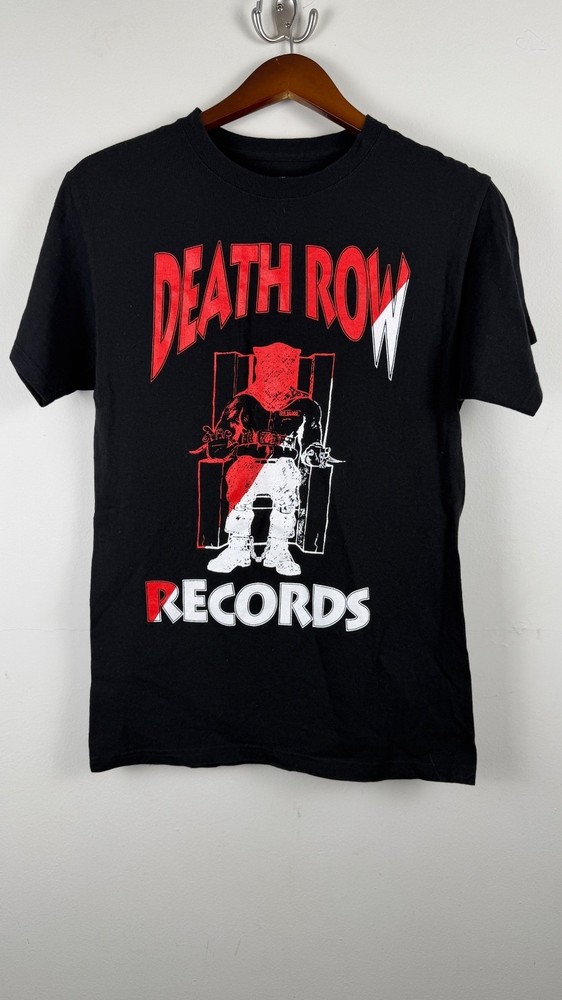Death Row Records Graphic T Shirt Black Hip Hop Rap Logo Tee Size Small