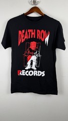 Death Row Records Graphic T Shirt Black Hip Hop Rap Logo Tee Size Small