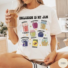 Inclusion is My Jam Comfort Colors Shirt, Autism Awareness Tee