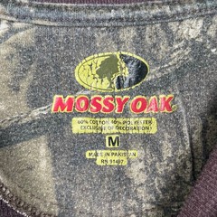 Mossy Oak Thermal Shirt Mens Medium Brown Waffle Knit Long Sleeve Outdoors Tee