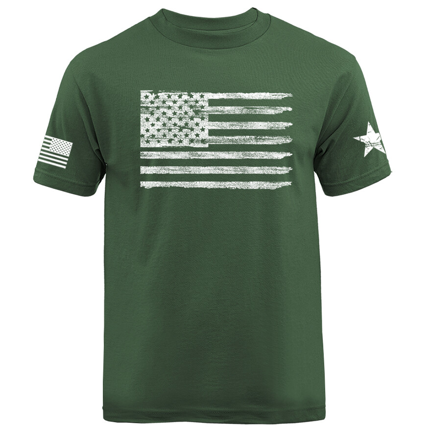 Distressed US Flag American Pride USA Patriot Patriotic T-shirt