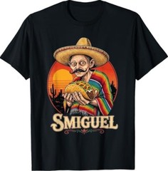 Smiguel Mexican Sombrero Funny Mexican Culture Mashup T-Shirt