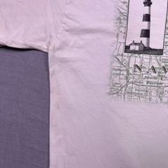 VTG Gear For Sports Unisex Ivory Navy Pier Casual Wear Crew Neck T-Shirt Size XL