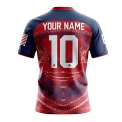 USA Soccer Jersey Shirt American Flag Patriotic Unisex Fan Tee
