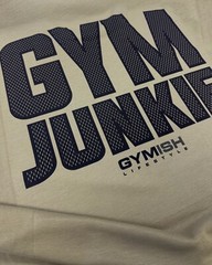 GYMISH Gym Junkie Back Design Workout Gym T-Shirt for Men