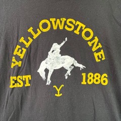 Yellowstone TV Show Size L Black Bucking Graphic T-Shirt NWOT Paramount