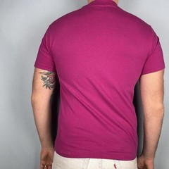 1980s Vintage Hanes Blank Fifty-Fifty Single Stitched Magenta Shirt