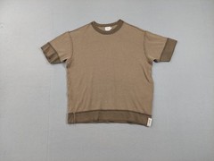 Calvin Klein Jeans Shirt Mens Large Brown Ribbed Knit Crewneck Ringer Tee Cotton