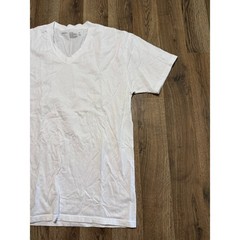 Nordstrom V-Neck T-Shirt Mens Large White Adult Supima Cotton Short Sleeve