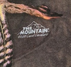 The Mountain Great Horned Owl T Shirt Tie Dye Brown Graphic Tee Small Cotton