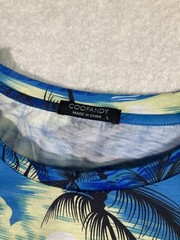 Coofandy Hawaiian Style Print outdoor beach surf tropical T shirt sz XL