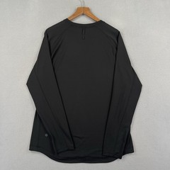 Lululemon Shirt Mens Large Black Long Sleeve Lightweight Athleisure Logo Stretch