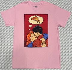 Pink Comic Printed “Thinking Of You” T Shirt M Goodie Two Sleeves Lichtenstein