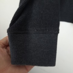 Members Mark Thermal Top Waffle Knit Mens L Black Heather Soft Wash Outdoor