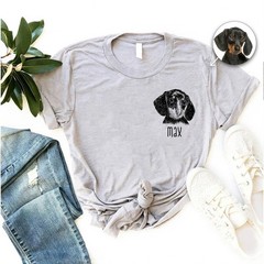 Custom Pet Portrait Comfort Tee Hand Drawn Dog Lover Gift