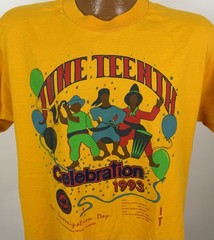 Vintage 90s Juneteenth Shirt Mens Large Black History T-shirt Texas Tee USA Made