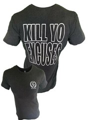 Iron Gods Kill Yo Excuses Long Body T-Shirt Workout Apparel Strong Gym Gear