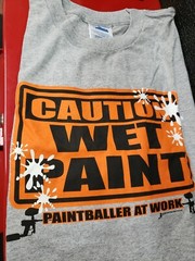 Paintball T-Shirt Short sleeve M, L, XL, XXL, XXXL Gray Paintballer at work