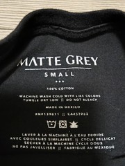 Matte Grey T-Shirt Mens Size Small Black Hozel Rocket Golf Shirt Hais Of Grey