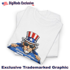DigiRods Pontiac Trans Am 1999 30th Anniversary Uncle Sam Cartoon Logo T Shirt