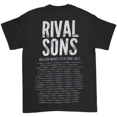 Men’s Rival Sons Hollow Bones Tour 2016 – 2017 Slim Fit T-shirt XXX-Large Black