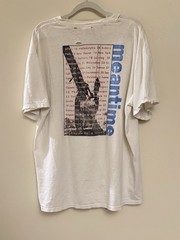 Vtg HELMET Band Meantime Tour Cotton White For Men All Size Shirt SE009
