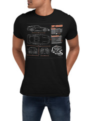 300ZX Z32 Twin Turbo VG30DETT Blueprint Short-Sleeve Unisex T-Shirt