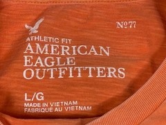 American Eagle Outfitters T Shirt Men Large Orange Athletic Fit Casual Everyday