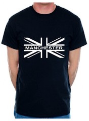 Personalised Mens T-Shirt Union Jack Manchester Any Town City Of Your Choice