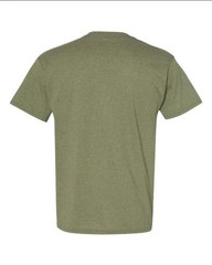 Hanes 5170 5XL EcoSmart Crewneck Short Sleeve Tee Pit to Pit 31″ Heather Green