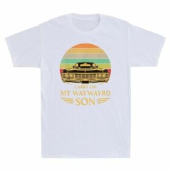 Carry On My Waywayrd Son Car Sunset Funny Vintage Men’s Short Sleeve T Shirt