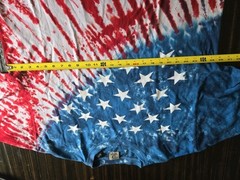 Liquid Blue American Flag Tie Dye USA All Over Print 2XL BIG Red White Blue NWOT