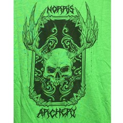 Norris Archery Shirt Mens Small Graphic Skull AOP Deer Hunting Grunge Streetwear
