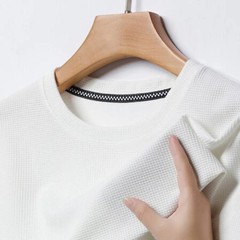 Mens Knitted O-neck Breathable Thin Cashmer Short Sleeve Tee Solid Color Tops