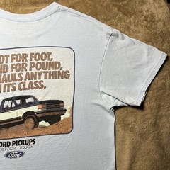 Ford F150 OBS Built Ford Tough Slogan T Shirt Mens Large Blue Truck Graphic Tee