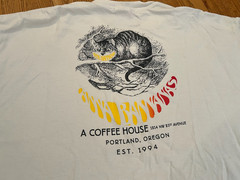 VTG 90s Anna Bananas Original NW Portland Coffee House Alice in Wonderland 2XL