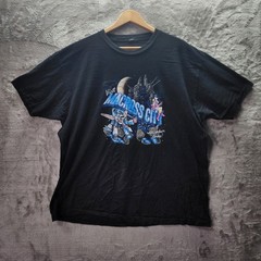 Macross City Anime T-Shirt XXL Robotech Mecha Valkyrie Minmay Graphic Tee Black