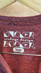Knicker Bocker Vintage Design Burgandy Black Triangles Mens Shirt SZ L Casual
