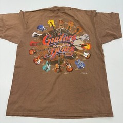 Vtg Gildan Guitars Through The Years Tshirt Sz L Large Double Sided Graphic
