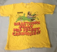 “VEOBA” COMIX/JELLY/CARNIVILLE T-SHIRT ADULT S small YELLOW S/S comics HILLBILLY