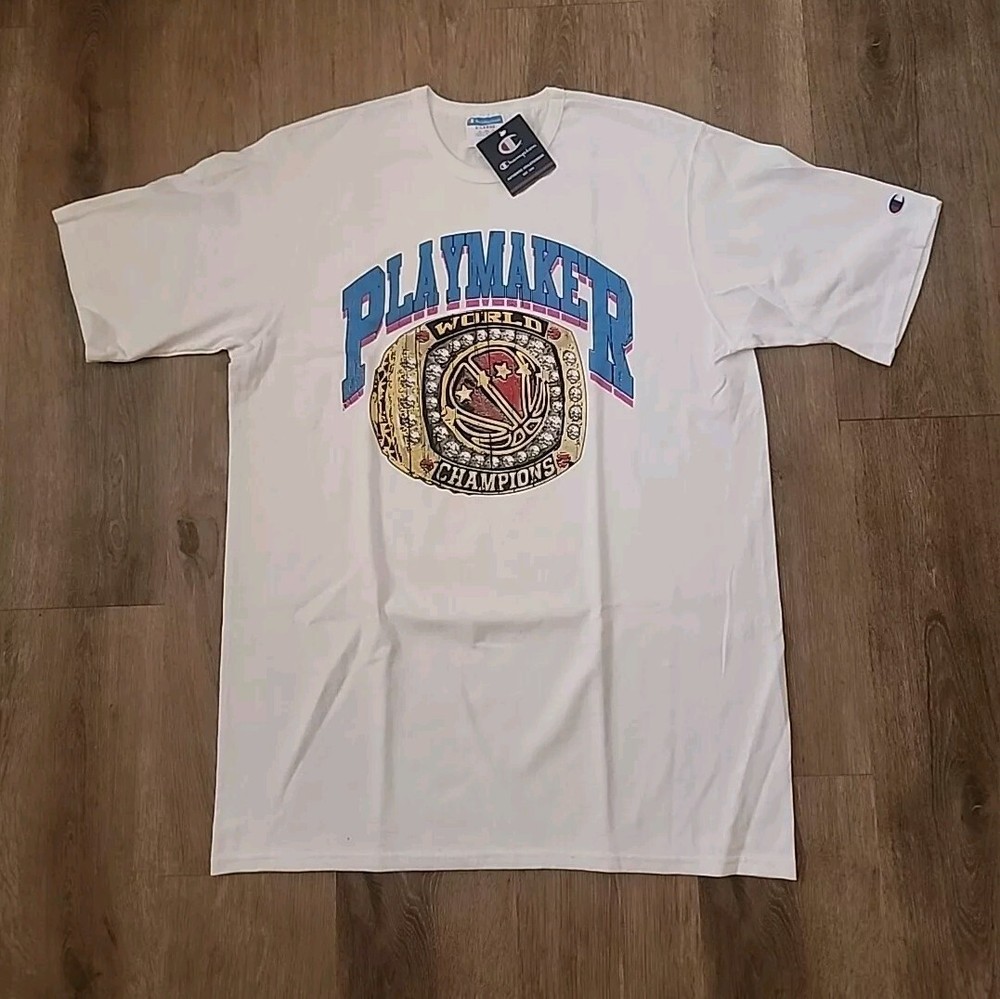 Playmaker Brand Sports Championship Ring White Tee T Shirt Mens S & XL Champion