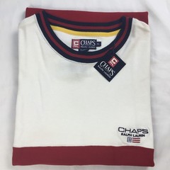 Chaps Ralph Lauren Mens Shirt XL Short Sleeve Color Block Y2K Vintage Deadstock
